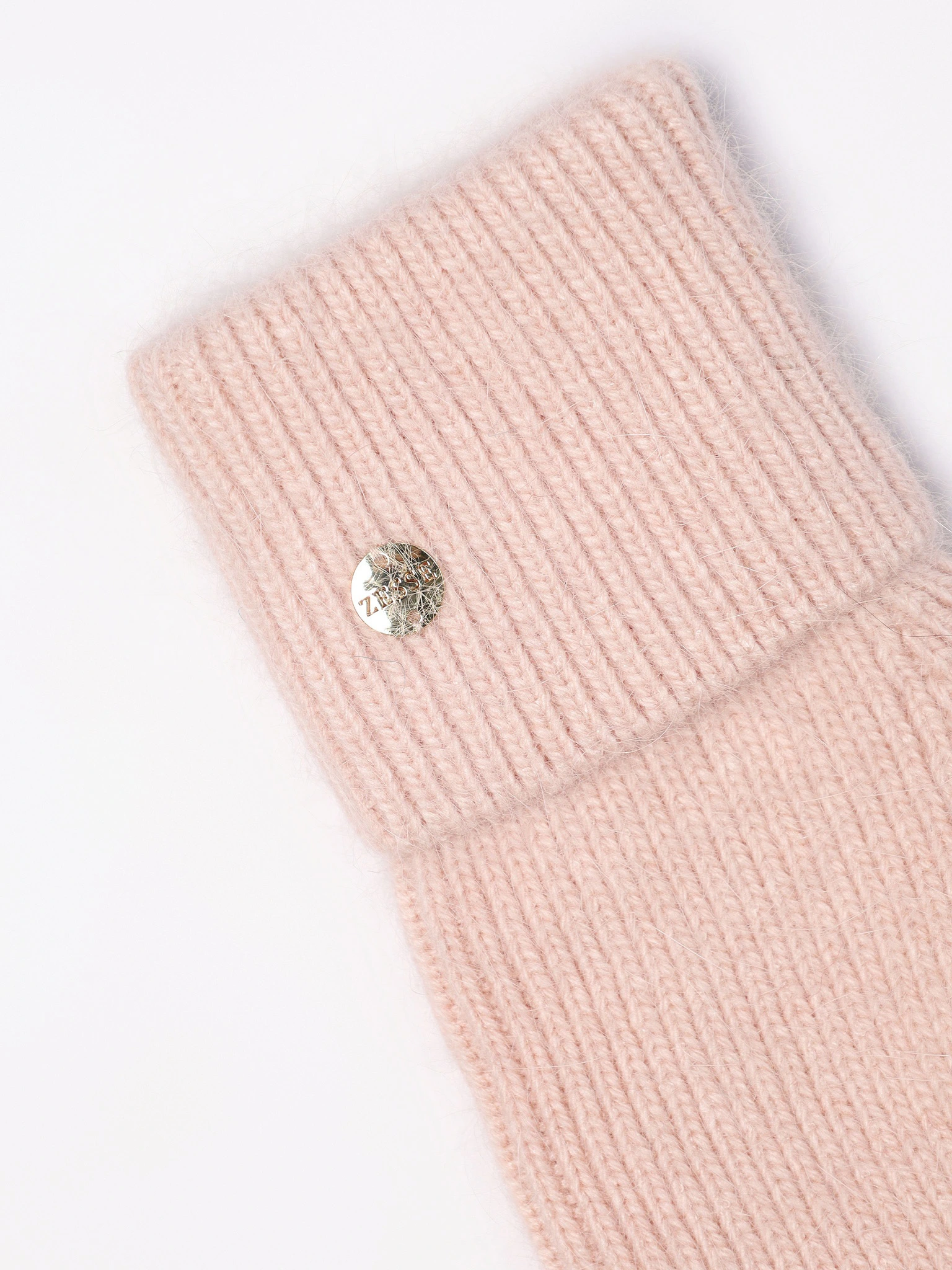 Варежки вязаные из ангоры и акрила 